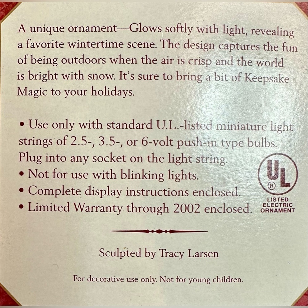1999 Hallmark Magic Keepsake Ornament “Let It Snow” - Lighted QLX7427 - Picture 4 of 6